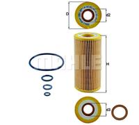 MAHLE Filtro Olio Con Anello Guarnizione per MERCEDES-BENZ CLASSE S Coupé CL 600