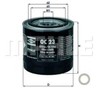 MAHLE Filtro Olio Con Guarnizione per Ford Capri III 2.3 Super 2.8 2.0 1.6