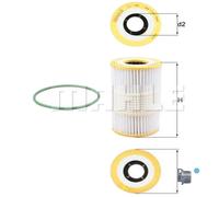 MAHLE Filtro Olio Con Vite Di Chiusura Per Audi A5 Sportback 1.8 TFSI S5 QUATTRO