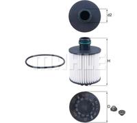 MAHLE Filtro Olio Con Vite Di Chiusura Per Fiat Doblo Kasten/Kombi 1.3 D