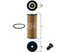 MAHLE Filtro Olio Con Vite Di Chiusura Per Mercedes-Benz S-Class C-Class