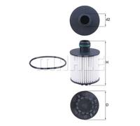 MAHLE ORIGINAL Filtro olio Cartuccia filtro con guarnizione OX 1171D