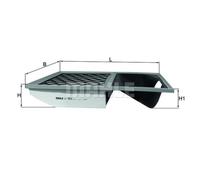 MAHLE ORIGINAL LX 3583 Filtro aria