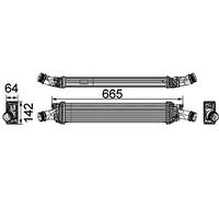 Mahle Original Intercooler CI 170 000P per Audi A6 Avant, A5, Porsche Macan, VW