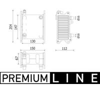 MAHLE Intercooler CI223000P | Compatibile con: BMW 7, 7