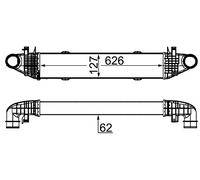 MAHLE Intercooler CI359000S | Compatibile con: MERCEDES-BENZ C-CLASS, C-CLASS T-Model