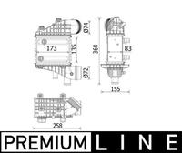 MAHLE Intercooler Ladeluft Per Mercedes-Benz GT Roadster R190