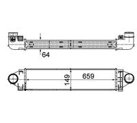 MAHLE Intercooler Llk per Ford Focus III 2.5 Rs Land Rover Range 2.2 D 4x4