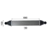 MAHLE Intercooler LLK Radiatore Per Ford Fiesta VI