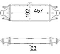 MAHLE Intercooler Llk Radiatore per Iveco Quotidiano IV Pritsche/Telaio