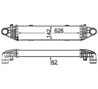 MAHLE Intercooler Llk Radiatore per Mercedes-Benz C-Klasse