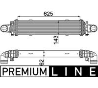 MAHLE Intercooler LLK Radiatore Per Mercedes-Benz Modello T LK