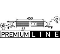 MAHLE Intercooler Llk Radiatore per Opel Corsa D 1.3 CDTI