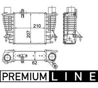 MAHLE Intercooler Llk Radiatore per Renault Clio III 1.2 16V 1.5 DCI