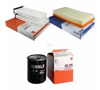 MAHLE / KNECHT Filtro Abitacolo LA 296/S Filtro Aria LX 662 Filtro Olio OC 196