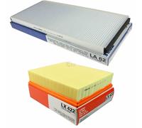 MAHLE / KNECHT Set Pacchetto Filtri Filtro Abitacolo LA 62 Filtro Aria LX 422