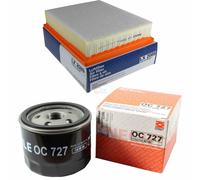 MAHLE / KNECHT Set Pacchetto Filtri Filtro Aria LX 2085 Filtro Olio OC 727