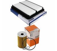 MAHLE / KNECHT Set Pacchetto Filtri Filtro Aria LX 2639 Filtro Olio OX 351D