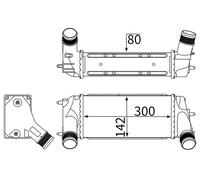 MAHLE Ladeluftkühler Intercooler per Ford Ecosport Fiesta VI 1.0 EcoBoost JK