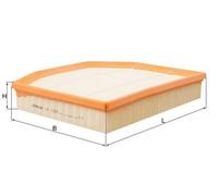 MAHLE LX 1250 Filtro aria per BMW X3 (E83) Z4 Roadster (E85) Z4 Coupé (E86)