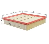 MAHLE LX 469/1 Filtro aria per AUDI A6 Avant (4B5, C5) A6 Sedan (4B2, C5)