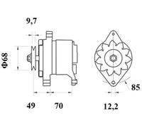 MAHLE ORIGINAL MG 156 Alternatore