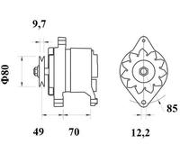 MAHLE MG 191 Alternatore per ALFA ROMEO,FIAT,IVECO,NEW HOLLAND