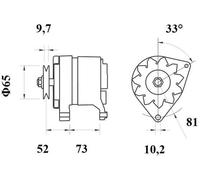 MAHLE MG 535 Alternatore per FIAT,LANCIA,YUGO,ZASTAVA