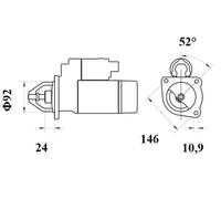 MAHLE MS 25 Motorino d'avviamento per CASE IH,FORD,NEW HOLLAND