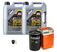 Mahle Ölfilter 10 L Liqui Moly 5W-40 4100 Top Tec Per Audi A4 Avant RS4