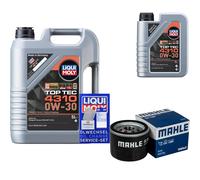 Mahle Ölfilter 6L Liqui Moly Top Tec 4310 0W-30 Per Honda CR-V IV RM_ 1.6i-DTEC