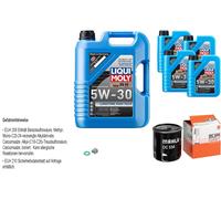 Mahle Ölfilter 9 L Liqui Moly 5W-30 Longtime Per Toyota Yaris 1.5 Hybrid 1.3