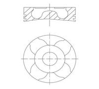 MAHLE ORIGINAL 010 04 01 Pistone motore per OPEL Meriva A (X03) AGILA (A) (H00)
