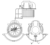 Ventola abitacolo per veicolo con guida a Sx AB 113 000S MAHLE per AUDI VW