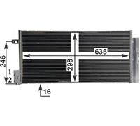 Condensatore radiatore climatizzazione AC 505 001S MAHLE per FIAT OPEL LANCIA