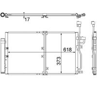 MAHLE ORIGINAL AC 510 000S Condensatore climatizzatore per OPEL ANTARA con
