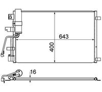 MAHLE ORIGINAL AC 607 001S Condensatore climatizzatore con essiccatore