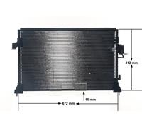 Condensatore radiatore climatizzazione AC 676 000S MAHLE per LAND ROVER