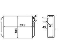 MAHLE ORIGINAL AH 70 000S Scambiatore calore per riscaldamento abitacolo