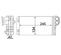 MAHLE ORIGINAL AH 88 000S Scambiatore calore per riscaldamento abitacolo
