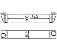 MAHLE ORIGINAL CI 189 000S Intercooler per BMW 5 Limousine (E60) 5 Touring (E61)