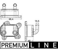 MAHLE ORIGINAL CLC 168 000P Radiatore olio motore per OPEL Astra G CC (T98)