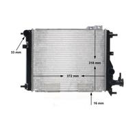 Radiatore Alette di raffreddamento saldate CR 1115 000S MAHLE per HYUNDAI GETZ