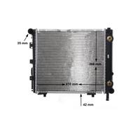 MAHLE CR 256 000S - Radiatore motore adatto per Mercedes 124 berlina (W124)