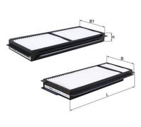 MAHLE ORIGINAL LA 346/S Filtro abitacolo per MAZDA 3 (BK) Filtro particellare