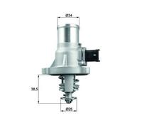 MAHLE ORIGINAL TM 41 105 Termostato motore per OPEL ZAFIRA B (A05) ASTRA J 105°C