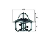 MAHLE ORIGINAL TX 1 83D Termostato motore per OPEL VECTRA B (36) 83°C