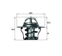 Termostato TX 4 75D MAHLE per JAGUAR FORD LAND ROVER MERCEDES-BENZ