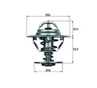 MAHLE ORIGINAL TX 8 83D Termostato motore per VW LT 28-35 I Bus (281-363) 83°C