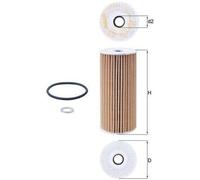 MAHLE OX 1048D Filtro olio per KIA Stinger Hatchback (CK)